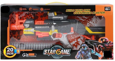 

TOYGALAXY SOFT BULLET BLASTER NERF GUN WITH 3 CUSTOMIZATION MODE/LIGHTS/SOUND(Multicolor)