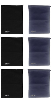 

DE'MODA Shoe Pouch(Blue, Black), Black;navy blue
