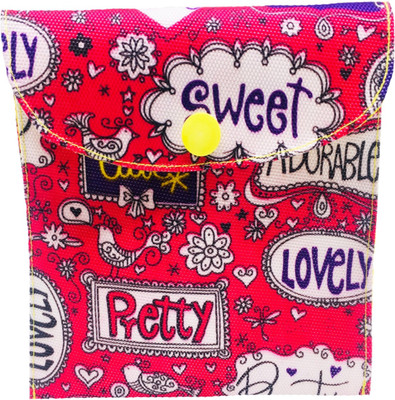 

Meher Collection Cosmetic Pouch(Multicolor, Yellow), Pretty pink design;printed;yellow lining