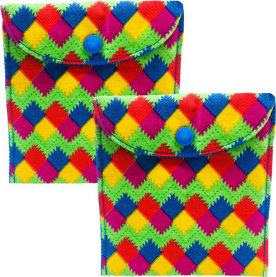 

Meher Collection Cosmetic Pouch(Multicolor, Blue), Blue;multicolor
