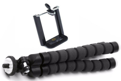 

LIFEMUSIC Ultra Compact and Lightweight Tripod with 360° Panorama Ball head, ideal for travel and work Tripod(Black, Supports Up to 1000)
