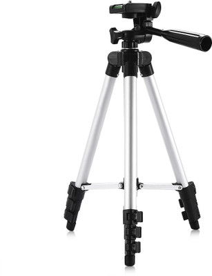 

BERRIN 3110 Portable 3D Head Camera Tripod with Quick Release Plate and Mobile Clip Holder Tripod(Silver, Supports Up to 150)