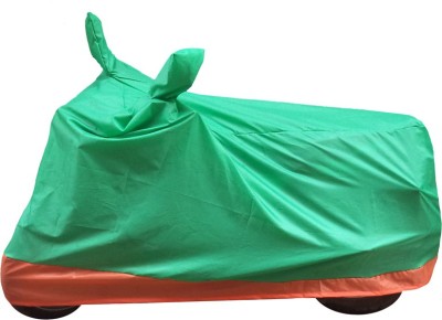 Road Emperor Two Wheeler Cover for TVS(Max 4R, Green, Orange)