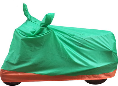 Road Emperor Two Wheeler Cover for Hero(Passion Pro TR, Green, Orange)
