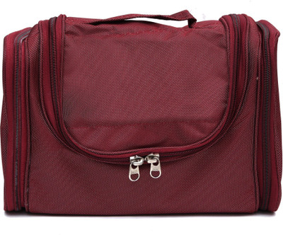 

DIVYANA Hanging Water Resistant Toiletry Bag Cosmetic Case Make Up, Toiletry, Travel Kit, Multipurpose Kit Vanity Box(Burgundy)