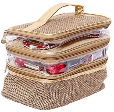 

kuber Jute Jewellery Kit, Golden 3 Vanity Box(Gold)