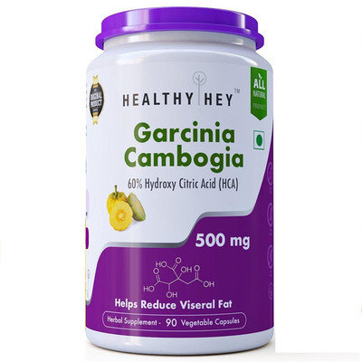 HealthyHey Nutrition Garcinia Cambogia with HCA Extract -Weight Wellness - Natural Appetite Suppressant(800 mg)