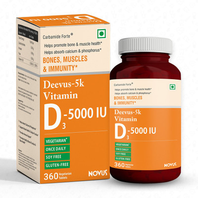 

carbamide forte Vitamin d3 5000 IU (For Healthy Bones and Teeth) 360 Veg Tablets(360 No)