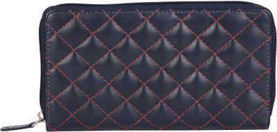 

LEATHERSTILE Women Casual Blue Artificial Leather Wallet(4 Card Slots), Navy blue