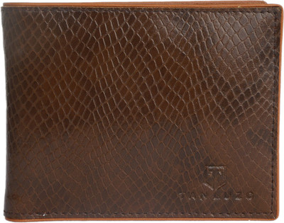 

Tan Luzo Men Casual Brown Genuine Leather Wallet(6 Card Slots)