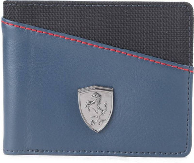 

Puma Men Casual Blue, Black Genuine Leather Wallet(6 Card Slots)