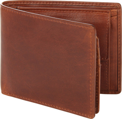 

Leather Zentrum Men Casual Tan Genuine Leather Wallet(8 Card Slots)