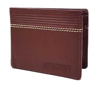 

Wildmount Men Brown Genuine Leather Wallet(3 Card Slots)