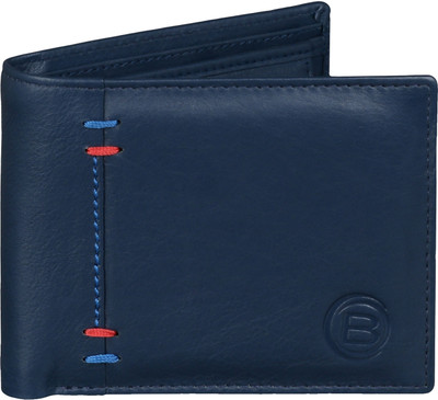 

BACHELOR Men Blue Genuine Leather Wallet(3 Card Slots), B2s13