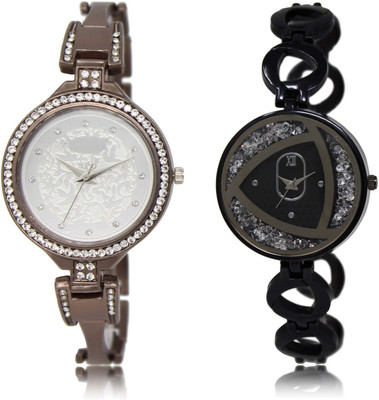 

Frolik LOREM 236-237 Stylist Design Formal Collection Set Of 2 Brown And Black Color Women Watch - For Girls