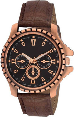 

jadfia brown leather Watch - For Men