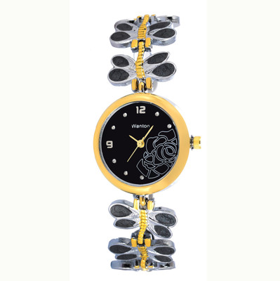 

Wanton WNTN03 Silver and gold stylish attarctive butterfly Pearl series Watch - For Girls