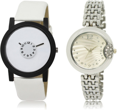 

Frolik 26-227 Stylist Design Formal Collection Set Of 2 White And Silver Color Men And Woman Watch - For Boys & Girls
