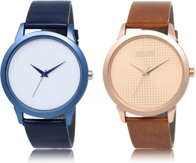 

Frolik 33-34 Stylist Design Formal Collection Set Of 2 Blue And Brown Color Men And Kids Watch - For Boys
