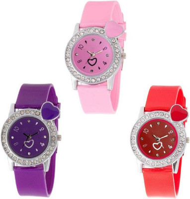

HARMI CREATIVE New Stylish Heart Chap Best Collaction Diamond Women F386 Watch - For Girls Watch - For Men & Women