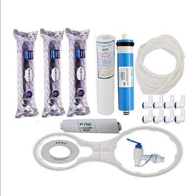 

Aqua Fresh full ro service kit with membrane Solid Filter Cartridge(0.0001, Pack of 16)
