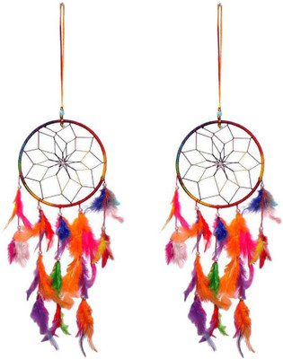

Kraft Village Dream Catcher Combo of 2 Wool Windchime(17 inch, Multicolor)
