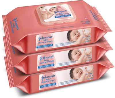 

Johnson's Skincare Wipes 80s (Pack of 3)(240 Pieces)
