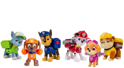 

AncientKart Paw Patrol Power Pups Action Figures with , Light & Sound Set of 6 (2-3 Inches)(Multicolor)