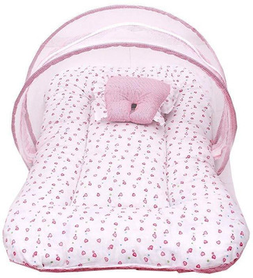 

RBC RIYA R pnk dl net bed baby mosquito net bed foldable(Fabric, Pink)