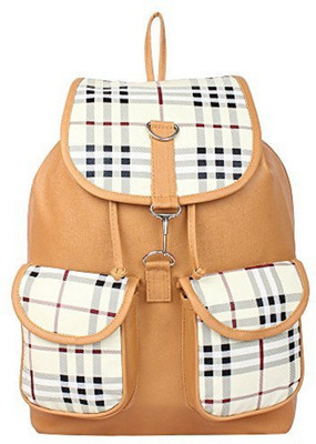 

Shubh Creations Canvas Casual Multipocket for College Girls 10 L Backpack(Beige)