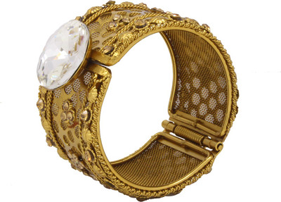 

Guarantee Ornament House Copper Cubic Zirconia Copper Cuff, Gold