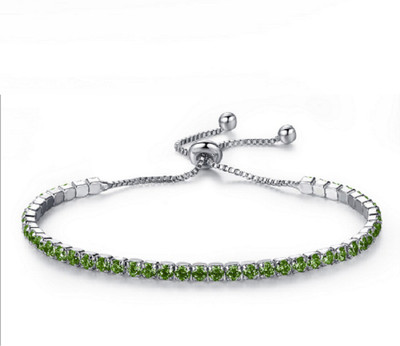 

Fabfashion Alloy Sapphire Platinum Bracelet, Green