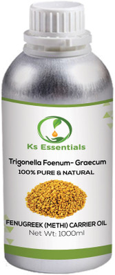 

Ks Essentials Fenugreek (Methi) Carrier Oil (Trigonella Foenum-graecum) 100% Pure Natural & Undiluted (1000ml)(1000 ml)