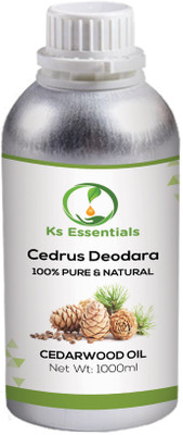 

Ks Essentials 100% Pure Cedarwood Essential Oil Natural & Undiluted (1000ml)(1000 ml)