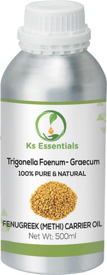 

Ks Essentials Fenugreek (Methi) Carrier Oil (Trigonella Foenum-graecum) 100% Pure Natural & Undiluted (500ml)(500 ml)