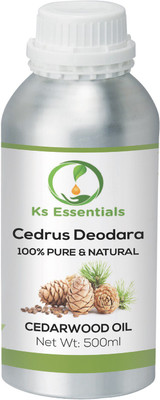 

Ks Essentials 100% Pure Cedarwood Essential Oil Natural & Undiluted (500ml)(500 ml)