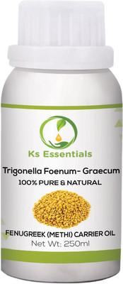

Ks Essentials Fenugreek (Methi) Carrier Oil (Trigonella Foenum-graecum) 100% Pure Natural & Undiluted (250ml)(250 ml)