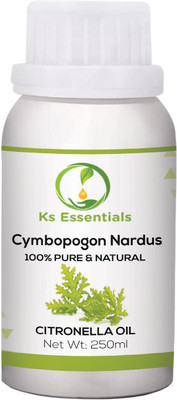 

Ks Essentials 100% Pure Citronella Essential Oil Natural & Undiluted (Cymbopogon Nardus) (250ml)(250 ml)
