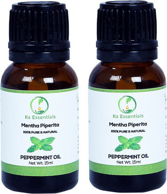 

Ks Essentials Peppermint Essential Oil (Mentha piperita) pack of 2 (15ml) Each(15 ml)