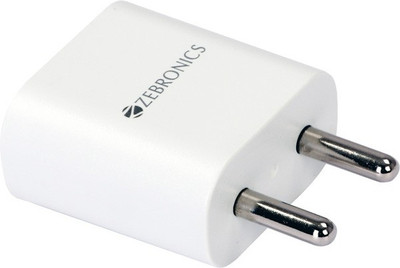 ZEBRONICS 5 W 1 A Wall Charger for Mobile with Detachable Cable(White)