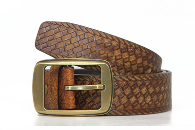 

R A Z A Men Casual Brown Genuine Leather Belt, R A Z A Men Party Brown Genuine Leather Belt