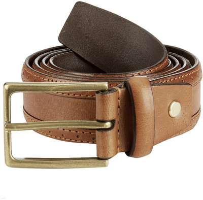

Park Avenue Men Casual Khaki Genuine Leather Belt, Medium khaki