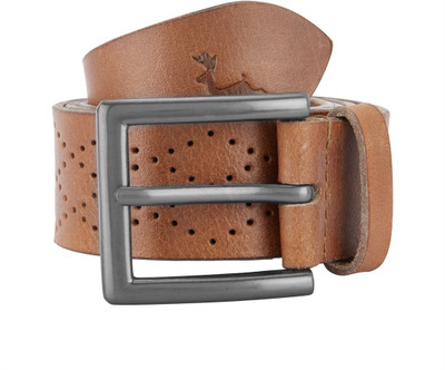 

Parx Men Casual Khaki Genuine Leather Belt, Dark khaki