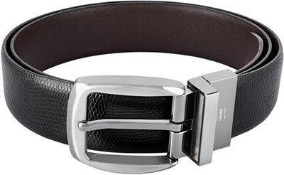 

Raymond Men Casual Black Genuine Leather Belt, White