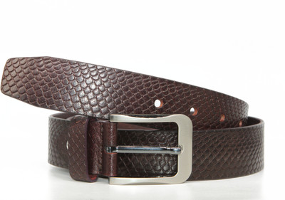 

R A Z A Men Casual Brown Genuine Leather Belt