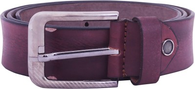 

Jay Ambay Traders Men Casual, Party, Formal, Evening Maroon Genuine Leather Reversible Belt, Dark maroon