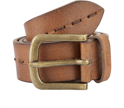 

Parx Men Casual Khaki Genuine Leather Belt, Dark khaki