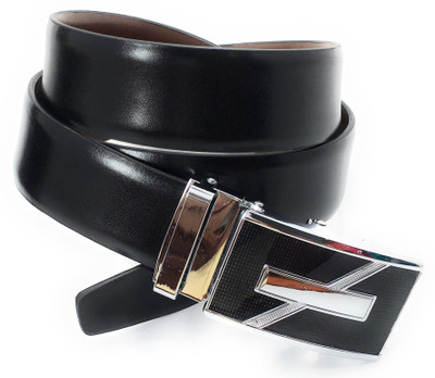 

FICUSTER Men Formal Black Genuine Leather Reversible Belt