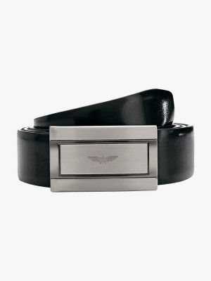 

Park Avenue Men Formal Black Genuine Leather Belt, Multicoloured
