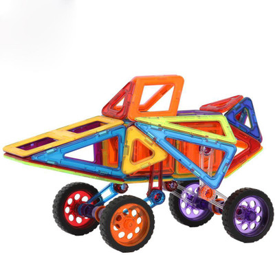 

HALO NATION 46 Pcs Magnetic Building Tiles 3D Magnet Toy for Kids Stacking Constructive Toy Creative Inspiration for Children Educational (Multicolor)